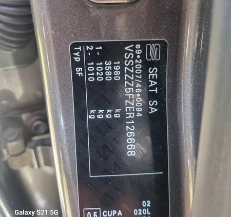 Seat Leon cena 36500 przebieg: 271000, rok produkcji 2014 z Mrągowo małe 46
